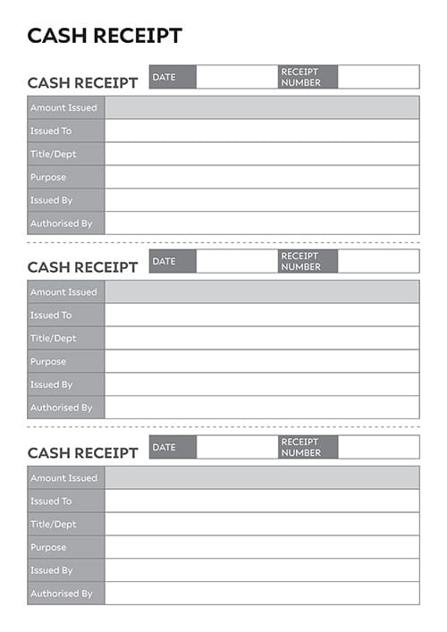 A4 NCR Cash Receipt Form 2