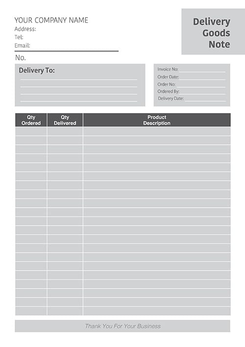 A4 NCR Delivery Goods Note 1