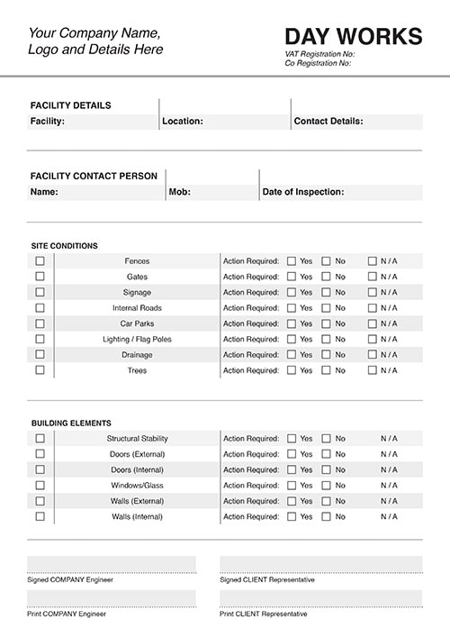 A4 NCR Maintenance Checklist