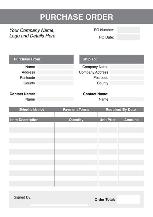 A4 NCR Purchase Order Form 2