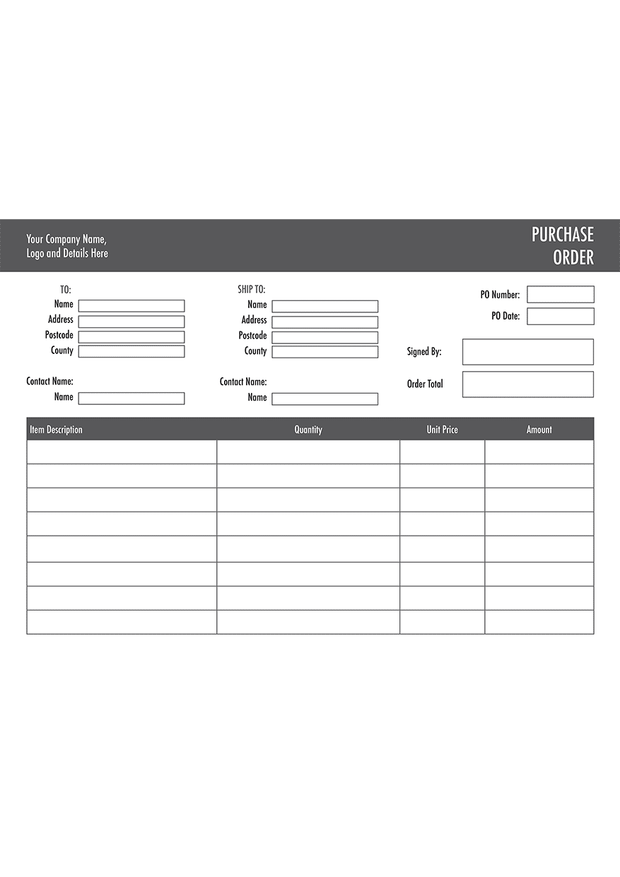 A4 NCR Purchase Order Form 3