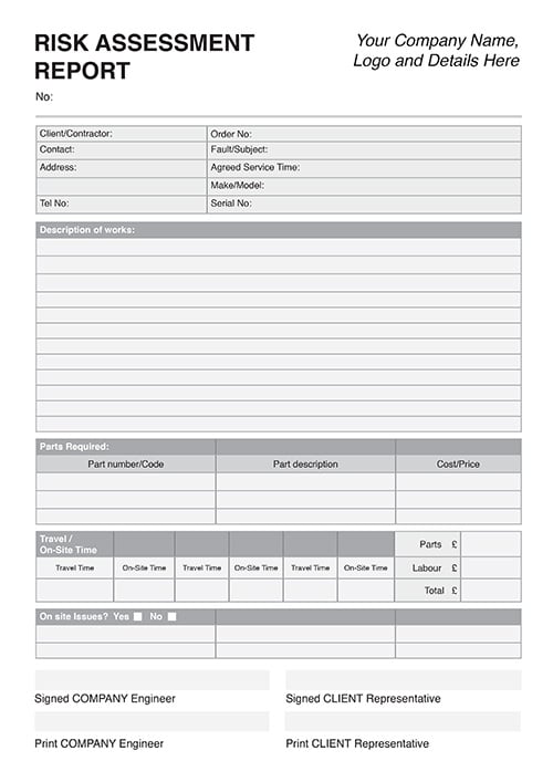 A4 NCR Risk Assessment Form 1