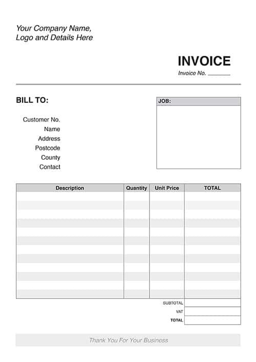 NCR Invoice Form 1