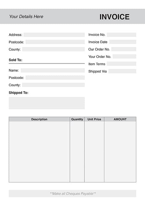 NCR Invoice Form 2