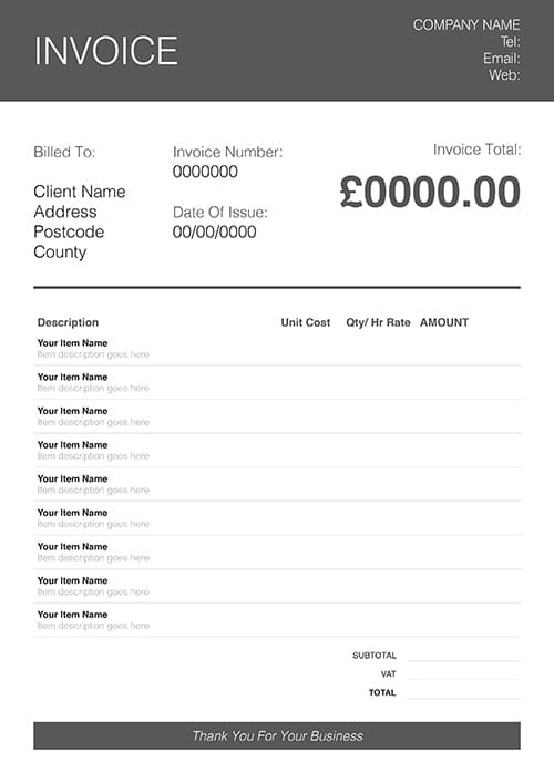 NCR Invoice Form 4