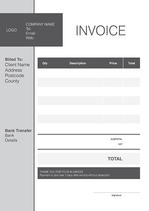 NCR Invoice Form 5