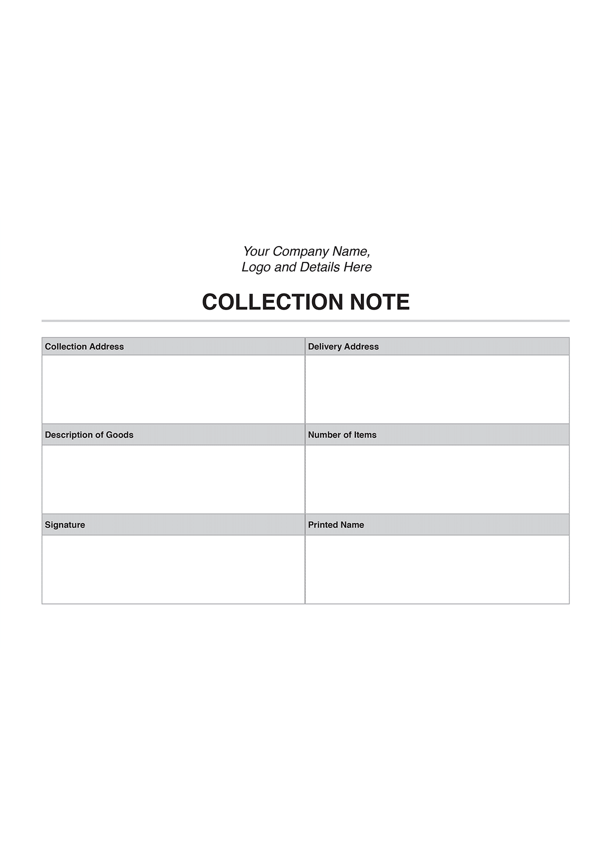 ncr form non comformance report template NCR Collection Note 1