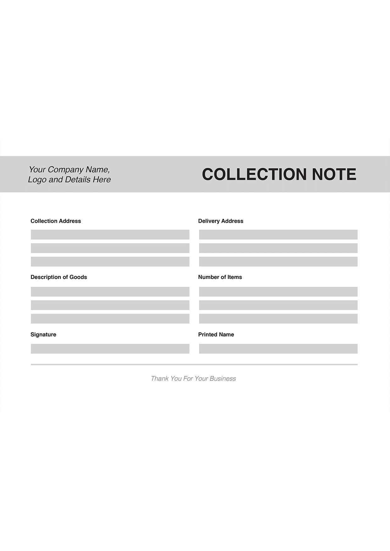 ncr form non comformance report template NCR Collection Note 2