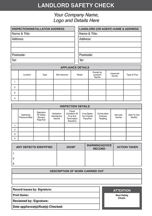 ncr form non comformance report template NCR Landlord Safety Check 2