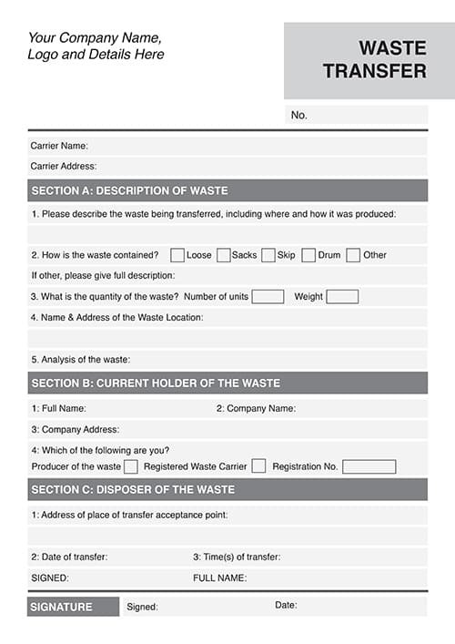 ncr form non comformance report template NCR Waste Transfer 1