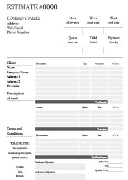 ncr forms a4 ncr estimate quote sheet